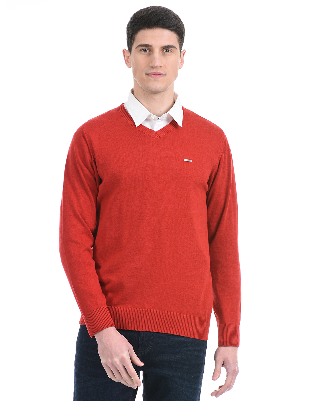 Red pullover sale sweater mens